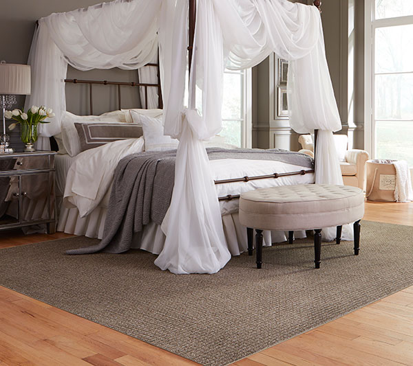 relaxing bedroom with white canopy